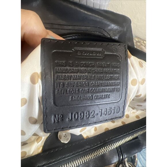 Coach Peyton Black Leather Large Carryall, Style 14510 Shoulder Handbag Purse - Picture 7 of 16